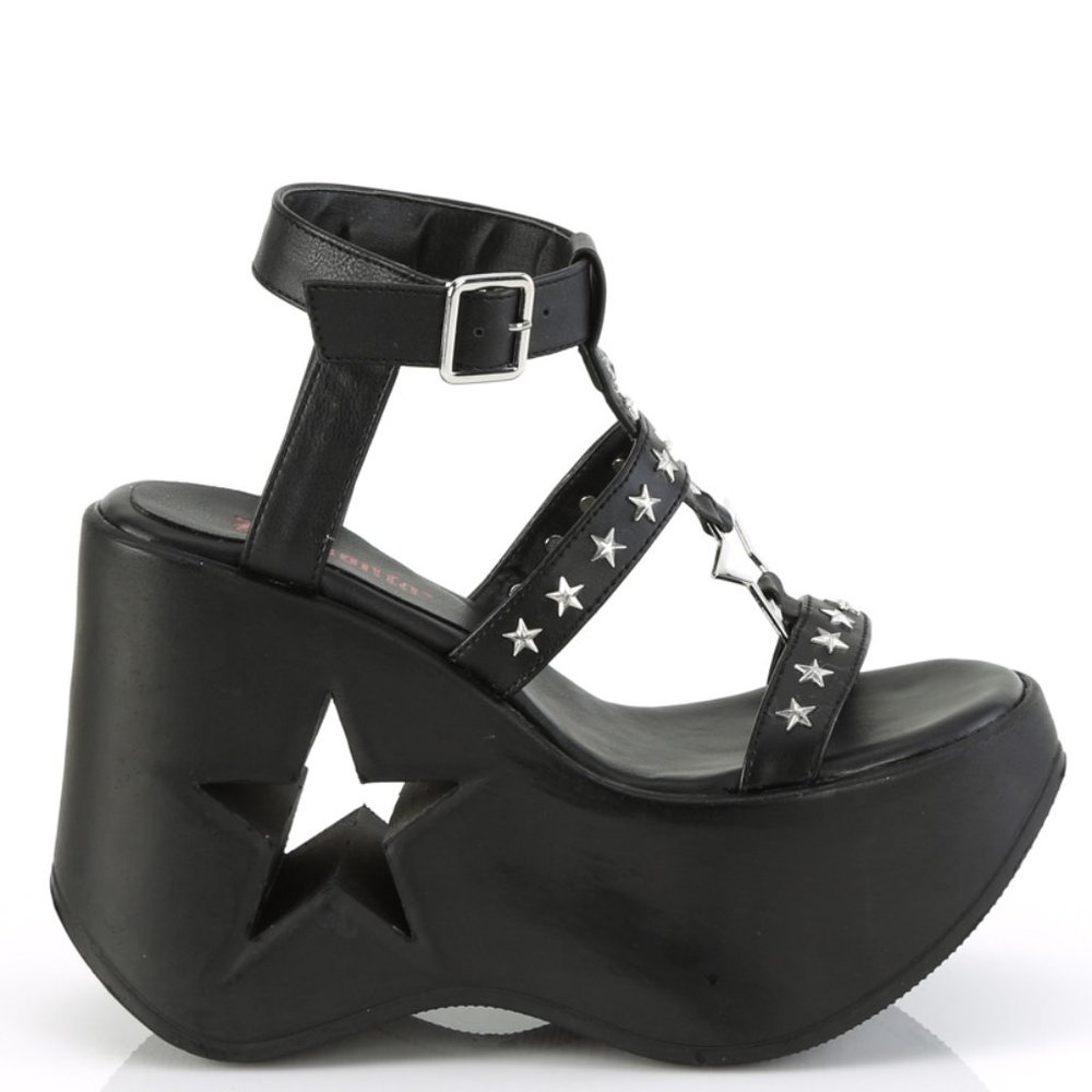 Gothic Wedge Star Platform Sandals